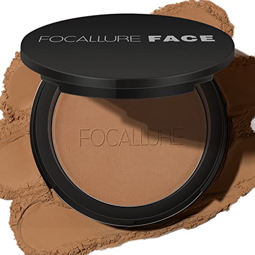 FOCALLURE Flawless Pressed Powder Almond Shade - Shine Control & Pore Blurring #08