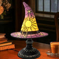 Purple Witch Hat Lamp - Handmade Gothic Fantasy Desk Light, Mysterious Bedroom Decor