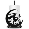 Halloween Paper Towel Holder Black Witch Moon Bat Kitchen Decor Stand - JarThenaAMCS Variation