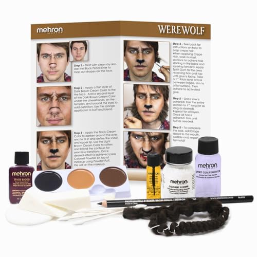 Mehron Makeup Professional Werewolf Character Kit - Stage & Cosplay