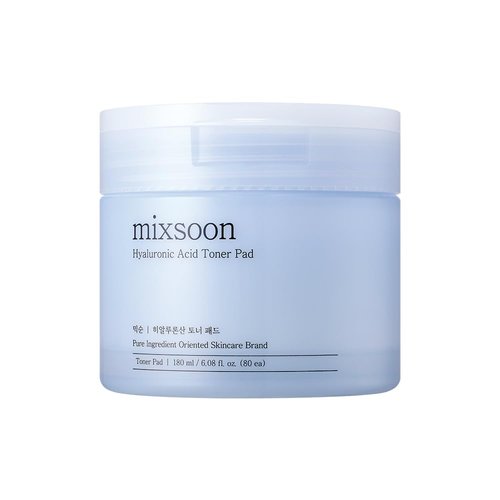 mixsoon Hyaluronic Acid Toner Pad - Deeply Hydrating and Refreshing Facial Pads, Triple Hyaluronic Acid Complex, Gentle Daily Care for Smooth Radiant Skin 180ml / 6.08 fl.oz. Korean Glass Skin Care