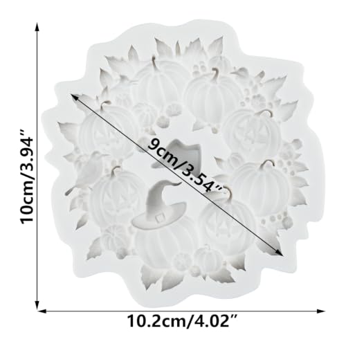 Halloween Pumpkin Fondant Mold - Wreath Silicone Cake Decorating Tool - Style Q