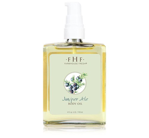 FarmHouse Fresh Juniper Ale Body Oil - Nourishing Hydration for Soft Skin | 4 Fl. Oz.