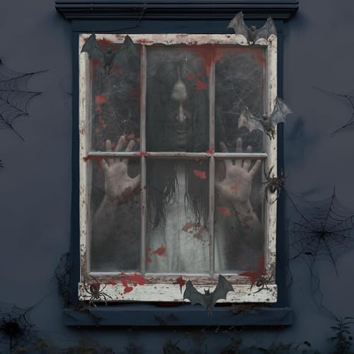 Halloween Wall Decal Scary Ghost 3D Spooky Zombie Wall Sticker for Halloween Party - Variation of Scary Ghost