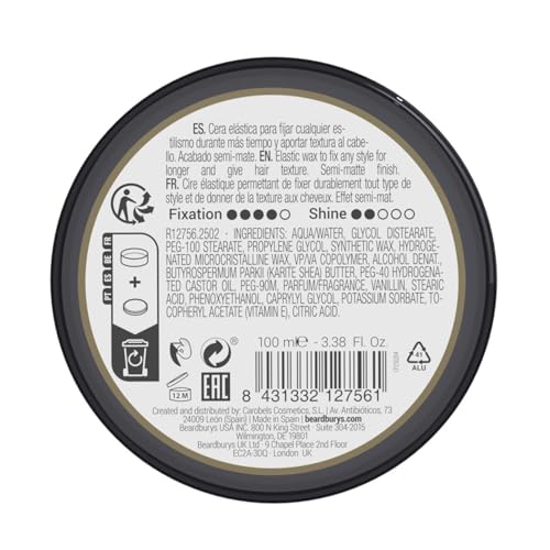 Spider Hair Styling Wax with Medium Hold & Natural Finish - Unscented, 3.5 Fl Oz - Variation: Spider