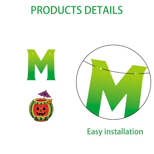 Pre-Assembled Summerween Banner & Garland Party Decorations