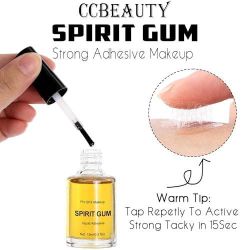 Pro Spirit Gum Adhesive & Remover Kit for Special Effects Makeup - 15ml & 50ml