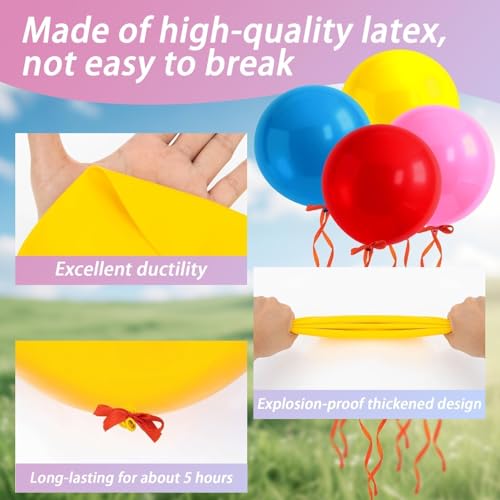 36 Inch Latex Giant Balloons - 8 Pack for Party Decorations & Play