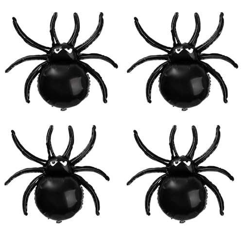 4Pcs Halloween Inflatable Spider Balloons - 32.5 Inch Outdoor Decorations