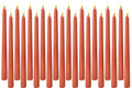 Burnt Orange Taper Candles 20-Pack - Unscented, 10 Inch Tall for Fall & Halloween Decor