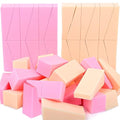 Pink Makeup Sponges Set 48 Pieces Latex-Free Wedge Applicators for Foundation