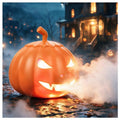 Outdoor Halloween Pumpkin Fog Machine with 12 Color LED Lights, Wireless Remote