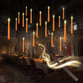 Orange Flameless Floating Candles Set - 20 LED Taper Candles with Wand Remote for Halloween Decor