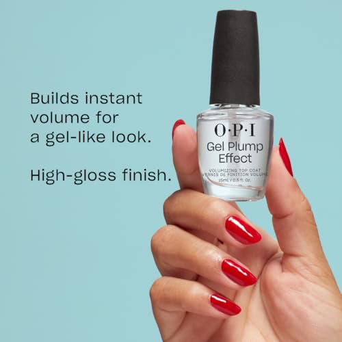 OPI Gel Plump Effect Top Coat - Volumizing & High Shine Clear Nail Polish