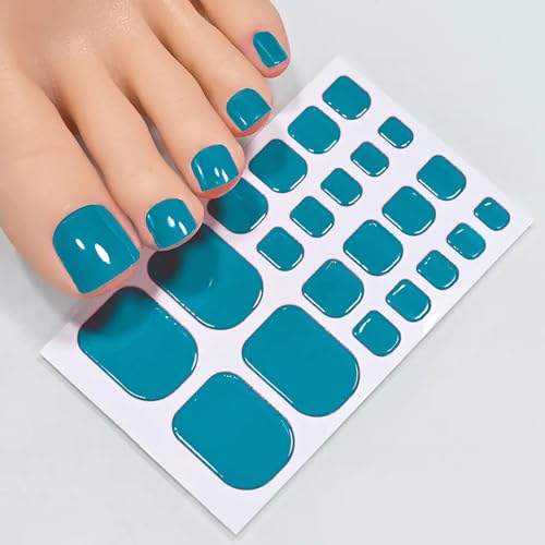 DANNEASY Toe Nail Stickers Kit 7 - 20 Sheets Solid Color Nail Wraps for Women