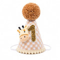 Wild One Highland Cow First Birthday Hat - Yellow Halloween Party Decor