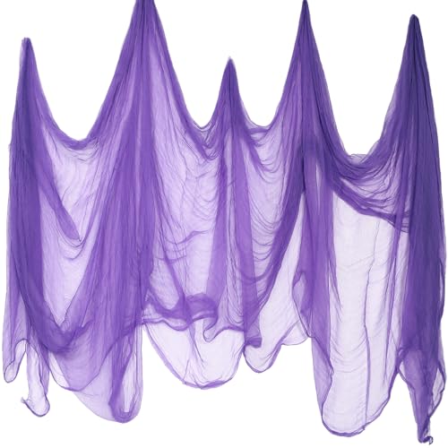 Halloween Purple Cheesecloth Fabric Roll - 84.65 x 590.55 Inch for DIY Decorations