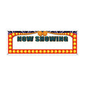 Now Showing Sign Banner - Movie Night Marquee Decoration with Grommets - 5ft x 21in - Indoor & Outdoor Use - Includes 1 Pack