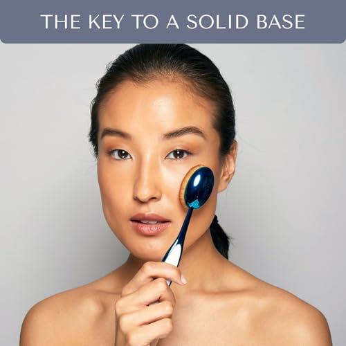 Artis Elite Oval 7 Makeup Brush for Foundation, Creams, Powders and Liquids Dense Pro Applicator for BB Cream, SPF and Contour Airbrush Finish Color Cobalt