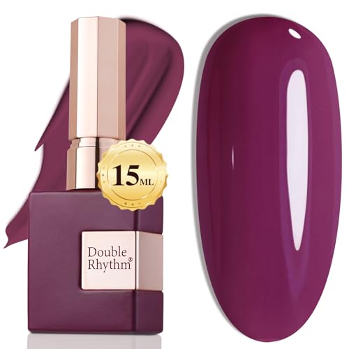 Double Rhythm 0.5oz Purple Gel Polish - Same Color, 15ml Soak Off Nail Lacquer