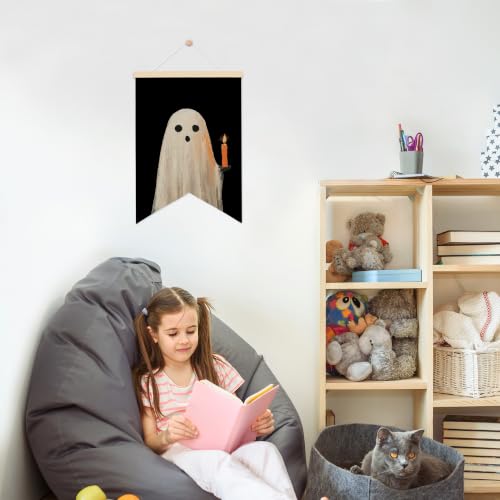 Halloween Ghost Wall Art Canvas Banner Poster for Bathroom - Ghost1