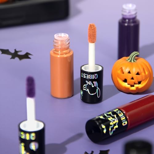 Halloween Lip Set - 6 Bold Matte Liquid Lipsticks Waterproof Lasting