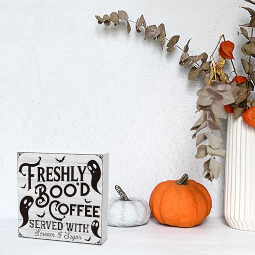 Halloween Decorations Sign Indoor Tub1911 - Bood Variation - Ghost Coffee Theme