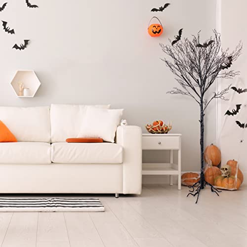 Halloween Black Leafless Artificial Tree 68 Inches with Stand for Indoor Decor