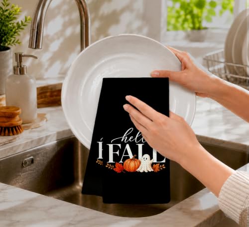 Fall Ghost Kitchen Dish Towels - 16x24 Inches Halloween Decor - Variation of Fall-9 / 1