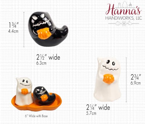 Ghoulish Ghost Salt & Pepper Shaker Set for Halloween Decor - Variation of THIS listing