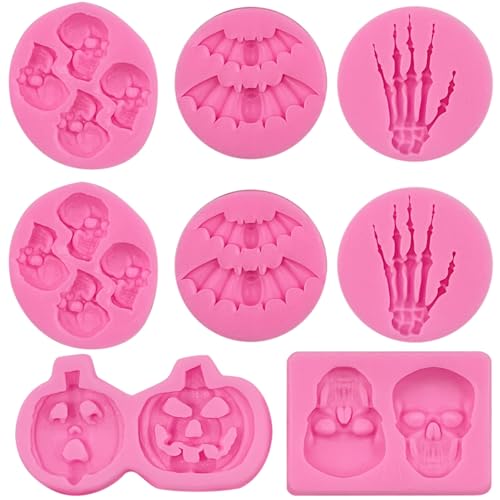 Halloween Silicone Mold Set - 8 Pcs Spooky Treats & Crafts - Halloween-2