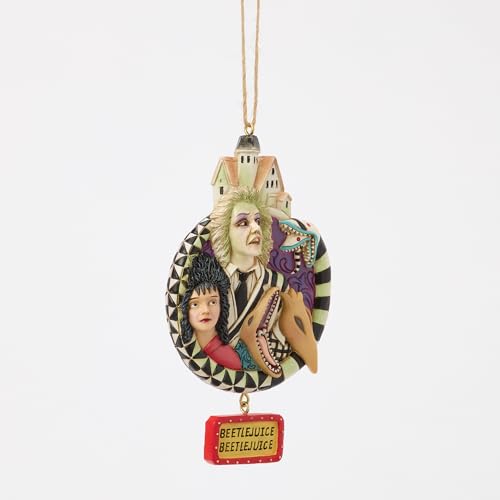 Beetlejuice Jim Shore Hanging Ornament - Cult Classic Holiday Decor, 4.92 Inch