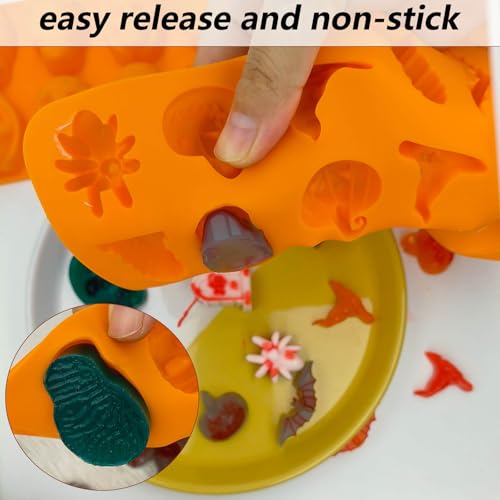 Halloween Skull & Pumpkin Silicone Chocolate Molds - 2 Pack for Candy & Decorations