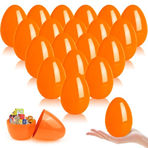 Orange Plastic Halloween Eggs Pack of 24 - Fillable Party Favors