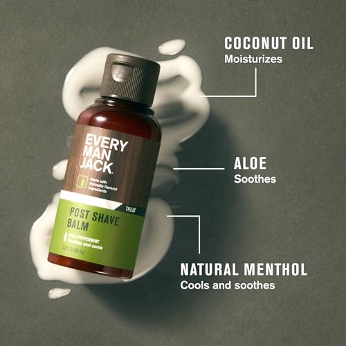 Men's Soothing Post Shave Balm with Aloe Vera & Menthol - 3.2 oz (2 Pack)