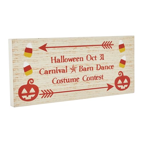 Halloween Carnival MDF Sign - Rustic Tabletop Holiday Decor - VHC Brands Variation