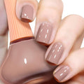 Light Brown Nail Polish 12ml Quick Dry Nude Lacquer for Nail Art