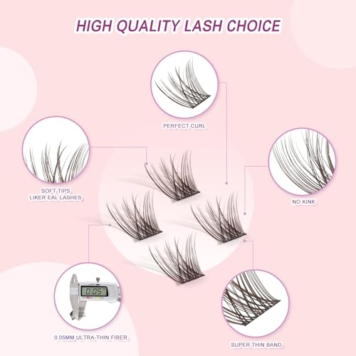 168 pcs Lash Clusters Kit for Eyelash Extensions with Bond & Seal - NM-EL22 Variation