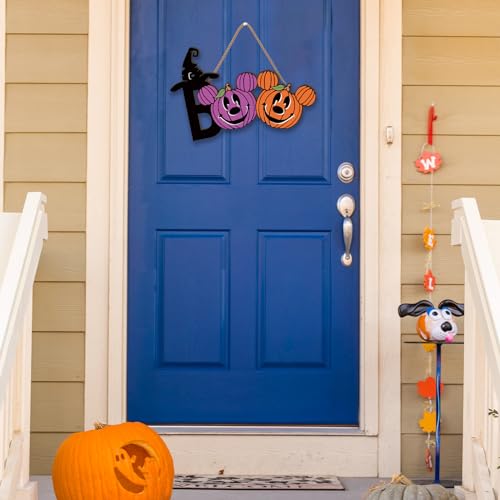 Halloween Wreath 12x7.5 Inch Spooky Home Decoration - Fall Seasonal Decor