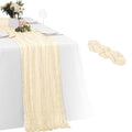 Beige Cheesecloth Table Runner 35 x 120 Inches - 1 Pack