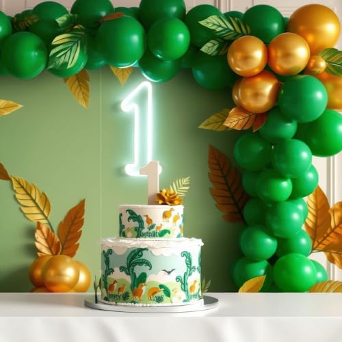 Dark Green Balloons Kit - 87pcs Latex Balloons for Party Decorations, 4 Sizes