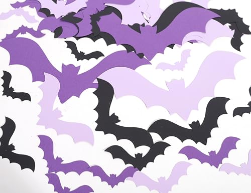Halloween Wall Decor Bats Set - Black and Purple Reusable Party Supplies