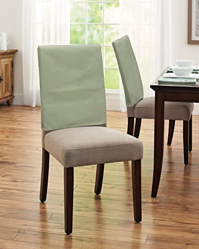 Sage Green Chair Cover Set of 6 - Removable Dining Room Slipcovers