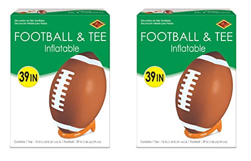 Inflatable Football & Tee Set - 2 Complete Sports Decor Packs for Parties & Events