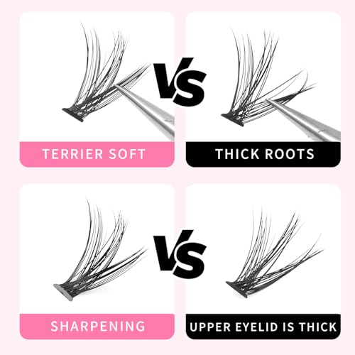 False Eyelash Extensions 20 Root Thickness 0.07mm C Curl 12mm Individual Lashes - 1 Pack
