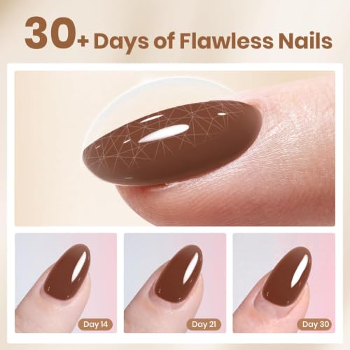 Beetles Builder Nail Gel Kit - F-Maple Ember, 8-in-1 HEMA & TPO-Free