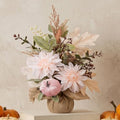 Fall Thanksgiving Table Decor - White Autumn Centerpiece for Dining
