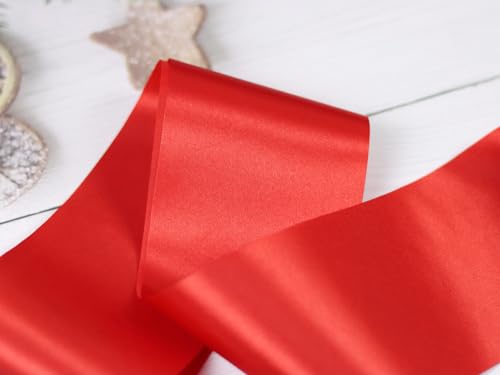 6 Pack Red Satin Sashes for Pageants DIY Party Decorations - Blank & Customizable