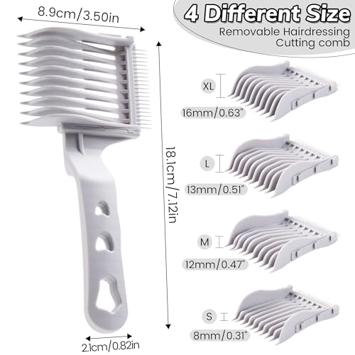 A 4-in-1 Detachable Blend Friend Fade Comb Set, Blend Friend, Barber Fade Comb, Uitable for Home, Salon Use, Compatible with all Hair Cutting Shears and Barber Tools (Grey New)