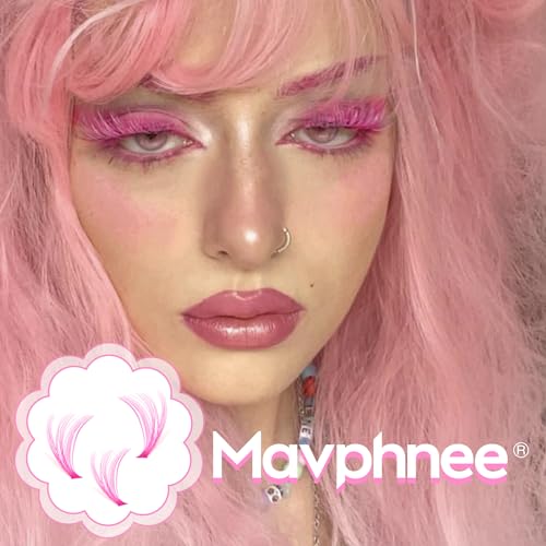 Colored Lash Extensions 280 Pcs - Wispy, Vibrant 16-18MM, DIY Eyelash Clusters